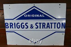 Vintage Original Briggs & Stratton Pièces De Service Panneau Métallique À Double Face 36