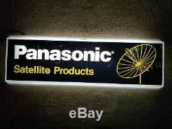 Vintage Panasonic Satellite Light Up Horloge Signe Double Face Radio Vinyle Musique