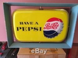 Vintage Pepsi Cola Double Face Light Up Sign