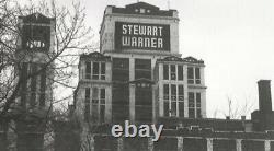 Vintage Rare Stewart Warner Gaz Maison Chauffage Garage Double-side Signe