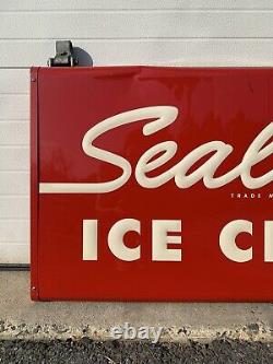 Vintage Sealtest Ice Cream Sign Double Sided Farm Kitchen Wall Decor