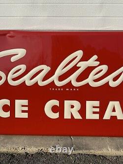 Vintage Sealtest Ice Cream Sign Double Sided Farm Kitchen Wall Decor