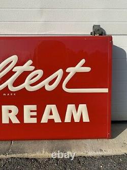 Vintage Sealtest Ice Cream Sign Double Sided Farm Kitchen Wall Decor