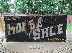 Vintage Sell We Horseshoe Tabac Porcelaine Double Signe Flanged Face 8 X 18