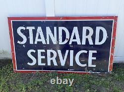 Vintage Standard Service Gas Double Face Grand Porcelaine Signe