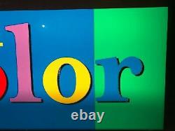 Vintage Xerox Digital Color Dual Side Suspension Light Up Sign Advertising Rare