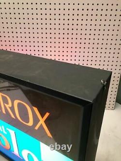 Vintage Xerox Digital Color Dual Side Suspension Light Up Sign Advertising Rare