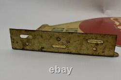 Vtg Boissons Coca-cola Glace Froide Double Côté Plaque Métallique Station D'essence A-m 7-54
