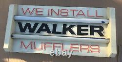 Walker Mufflers Lighted Suspension Enseigne Garage Magasin Double Double 2 Côté Nous Installons