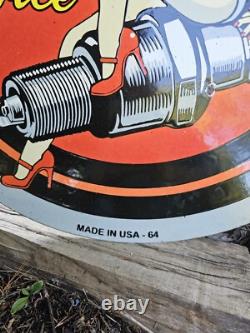 Wow, quelle découverte ! Enseigne en porcelaine double face Harley Davidson des années 1960 24